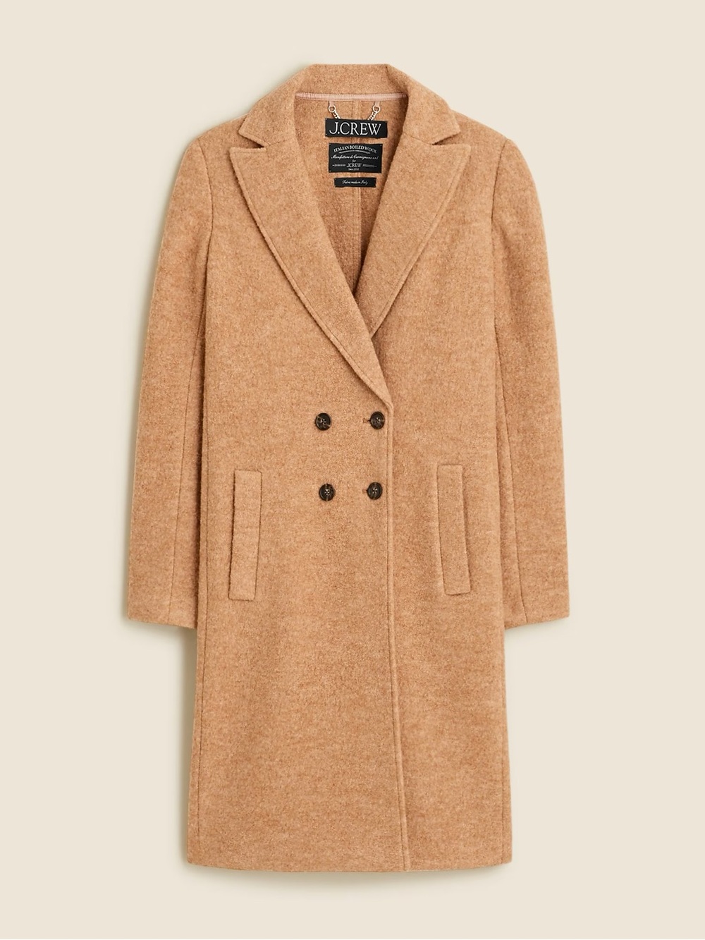 J. Crew Women's Daphne topcoat in Italian boiled wool